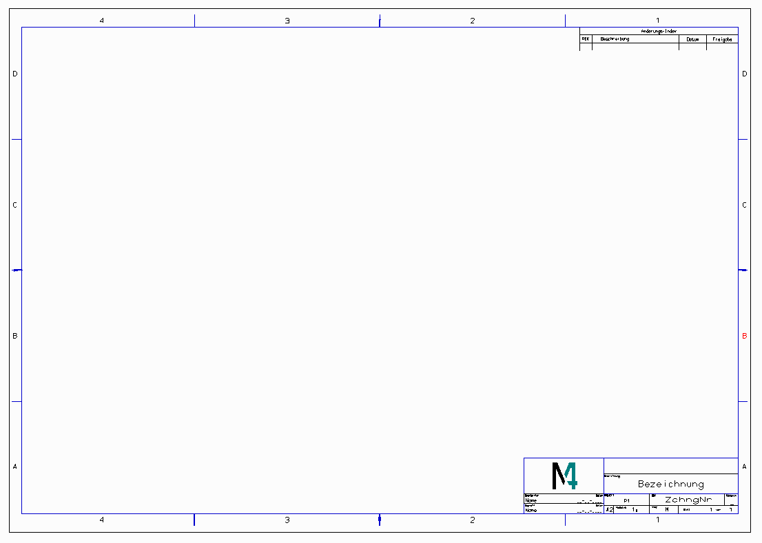 DXF DWG Standardzeichnung