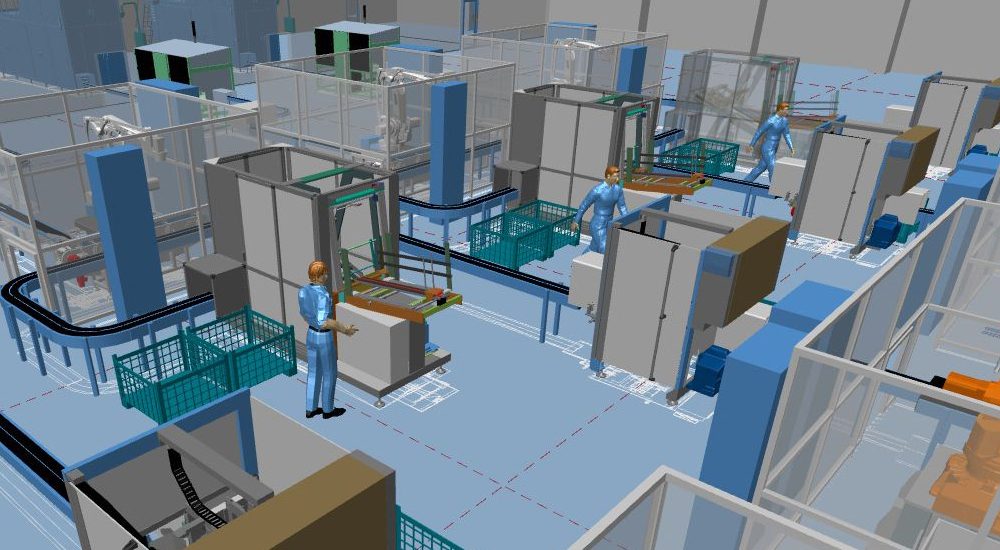 MPDS4-Fabrikplanung-Software-Fabrikplanungssoftware 3D-Fabrikplanung und 2D-Layout vereint in einer Software