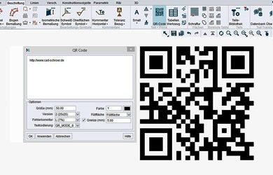 QR-Codes auf der technischen Zeichnung ablegen