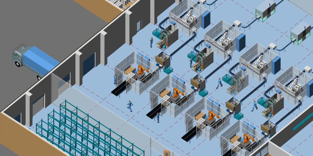 Integrated 2D/3D building and layout design | Factory Layout | M4 PLANT