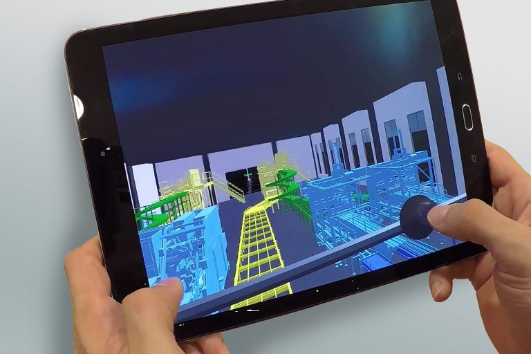 Virtuelle Realitaet (VR) auf einem Tablet
