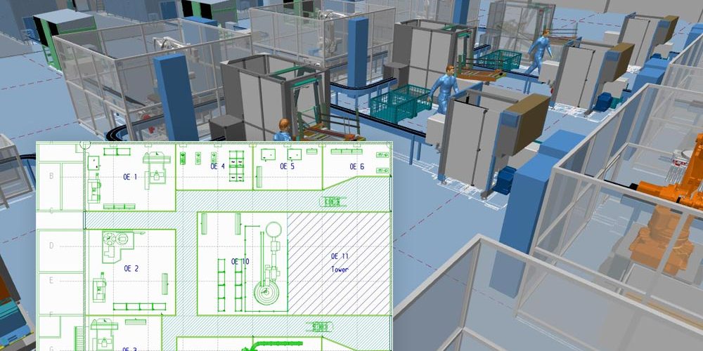 Fabrik-in-2D-entwerfen-und-automatisch-3D-Aufstellplaene-erhalten Fabrik in 2D entwerfen und automatisch 3D Aufstellpläne erhalten