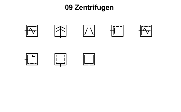 R&I und P&ID Symbole für Fließbild - Zentrifugen