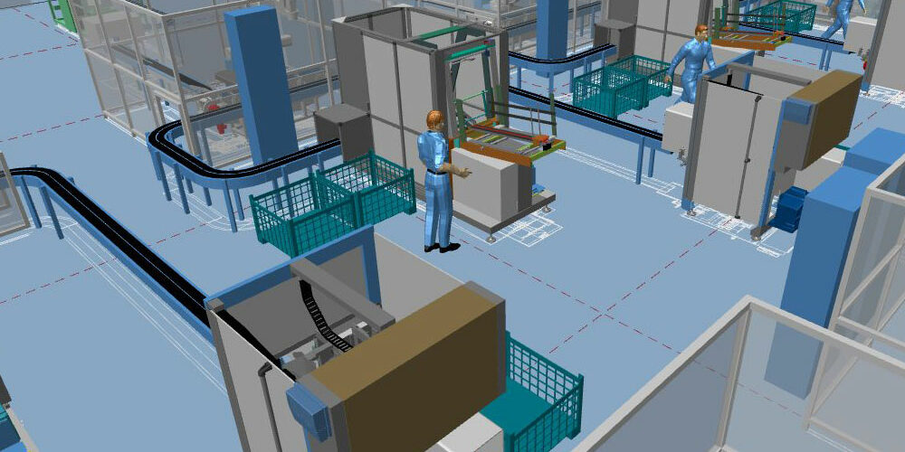 Moderne Fabrikplanung dank dem 3D-Fabriklayout Moderne Fabrikplanung dank dem 3D-Fabriklayout