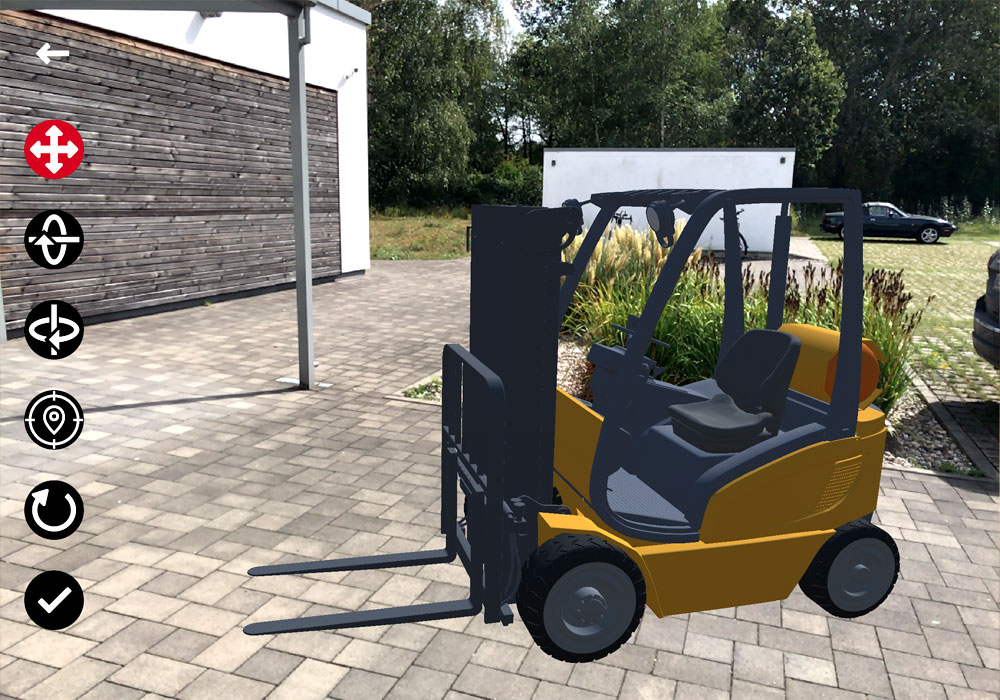 i4 AUGMENTED REVIEW ermöglicht das Einblenden von 3D-Modellen in die reale Umgebung