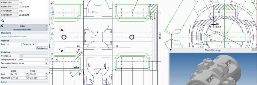 M4 DRAFTING 2D CAD Software M4 DRAFTING besitzt einen vollen 2D CAD Funktionsumfang mit der Möglichkeit 3D-Modelle aus 2D-Zeichnungen abzuleiten.