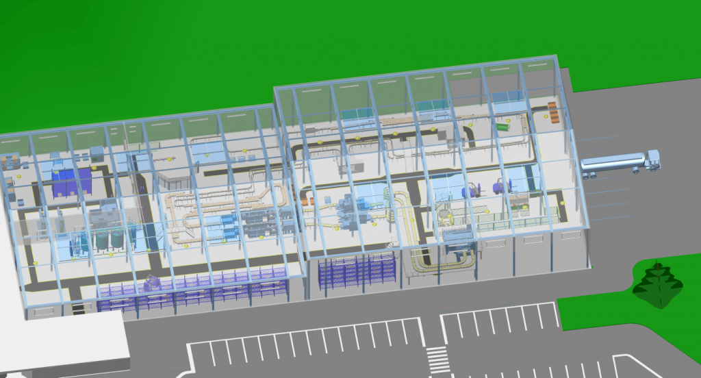 Blocklayout Fabriklayout mit dieser Software in 2D und 3D planen | M4 PLANT
